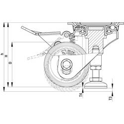 Blickle 913399 HRLK-PO 80G-F zvedací kolečko Ø kola: 80 mm nosnost (max.): 150 kg 1 ks