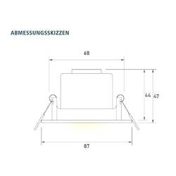 Counttec SPA44-6W-XW LED vestavné svítidlo, třída G (A - G), 6 W, bílá