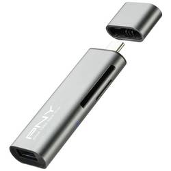 PNY R-TC-UA-3N1E01-RB externí čtečka paměťových karet USB-C™ (USB 3.2 Gen 1) metalická
