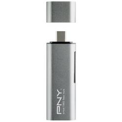 PNY R-TC-UA-3N1E01-RB externí čtečka paměťových karet USB-C™ (USB 3.2 Gen 1) metalická