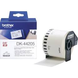 Brother Brother DK44205 - Entfernbarer Klebstoff - weiß - Rolle (6,2 cm x 30,5 m) etikety v roli 62 mm x 30.48 m papír bílá 1 ks přemístitelné DK44205