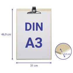 Maul deska s klipem 2394770 hnědá (š x v x h) 46.9 x 31 x 3.7 cm