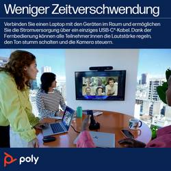 HP Poly Studio R30 USB Video Bar-EURO konferenční reproduktor USB-C®, USB-A, Bluetooth, Wi-Fi 6 (IEEE 802.11 černá/bílá