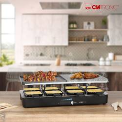 Clatronic RG 3518 raclette gril 8 pánví černá