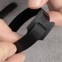 Quadrios 23CA186 kabelový manažer na suchý zip ke spojování háčková a flaušová část (d x š) 250 mm x 12 mm černá 10 ks