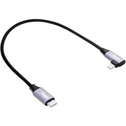 Akyga USB kabel USB-C ® zástrčka, Apple Lightning konektor 0.30 m černá AK-USB-55