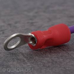 Quadrios 22C457 kulaté kabelové oko Průřez (max.)=6.0 mm² Ø otvoru=5.3 mm částečná izolace žlutá 1 sada