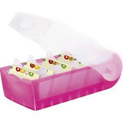 HAN CROCO 997-663 kartotéční box průsvitná, růžová max. počet karet: 900 karet DIN A7 na šířku vč. 100 linkovaných karet