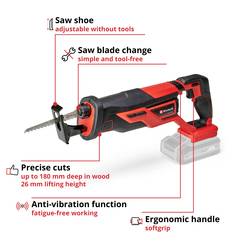 Einhell Power X-Change TE-AP 18/26 Li - Solo akumulátorová motorová pila, bez akumulátoru, bez nabíječky, 18 V, 4326290
