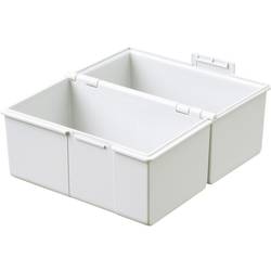 HAN 977-11 kartotéční box světle šedá max. počet karet: 300 karet DIN A7 na šířku ocelový závěs , víko lze použít jako další nosítka