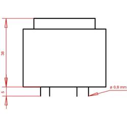 Gerth PTF424802 transformátor do DPS 1 x 230 V 2 x 24 V/AC 8 VA 166 mA