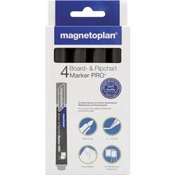 magnetoplan 1228112 popisovač na flipcharty černá 4 ks