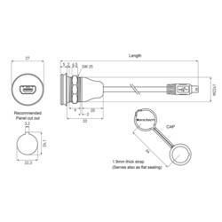 encitech 1310-1021-02 1310-1021-02 USB konektor 1.00 m, 1 ks