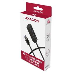 AXAGON HUE-M1AL 4 porty USB 3.0 hub stříbrná