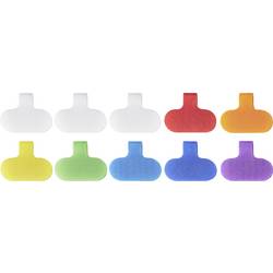 SpeaKa Professional SP-13756876 Označovač kabelů Potisknutelná plocha: 38 x 20 mm bílá, červená, oranžová, žlutá, zelená, nebeská modř, modrá, fialová 10 ks