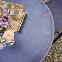 Siena Garden Paco N47122 zahradní stůl ocel, Melamin antracit (matný), břidlicová, antická