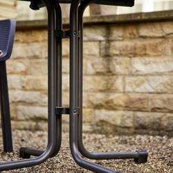 Siena Garden N47121 zahradní stůl ocel, Melamin antracit (matný), břidlicová, antická