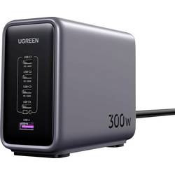 UGREEN Nexode síťový adaptér / napájení, Zásuvka USB 3.0 A, USB-C® zásuvka, USB-C® zásuvka, USB-C® zásuvka, USB-C® zásuvka, 300 W, Dodávka energie, černá, šedá