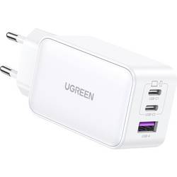 UGREEN Nexode nabíjecí adaptér, USB-C® zásuvka, USB-C® zásuvka, USB-A zásuvka, 65 W, bílá