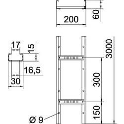 OBO Bettermann 6208562 vodič kabelu (d x š x v) 3 m x 200.00 mm x 60.00 mm 3 m