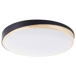 Brilliant G80846/76 Baarlo LED stropní svítidlo LED pevně vestavěné LED 36 W černá (matná), dřevo