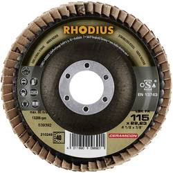 Rhodius 210249 LSK FK vějířovitý brusný kotouč Průměr 115 mm Ø otvoru 22.23 mm Zrnitost 40 nerezová ocel 1 ks