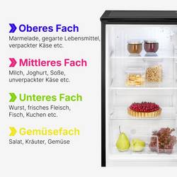 Bomann VS 7255 chladnička Energetická třída (EEK2021): E (A - G) 87 l stojící spotřebič černá