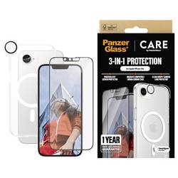 PanzerGlass 3-in-1 Case Flagship Pouzdro + sada ochranného skla Apple iPhone 16e Kompatibilní s MagSafe, odolné vůči nárazům CRNCHNUG29845