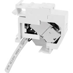 Metz Connect 130B127003-E síťová zásuvka montáž na lištu CAT 6A šedobílá (RAL 7035)