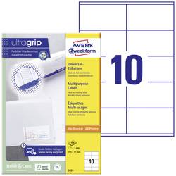 Avery-Zweckform 3425 105 x 57 mm papír bílá 1000 ks trvalé univerzální etikety inkoust, laser, kopie 100 listů A4
