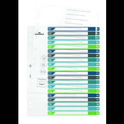 Durable 679727 rejstřík pořadače DIN A4+ 1-20 polypropylen barevně tříděná 20 karet 679727