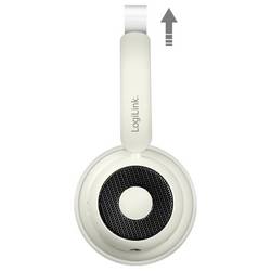 LogiLink BT0072S sluchátka uzavřená (Over Ear) Bluetooth® krémová