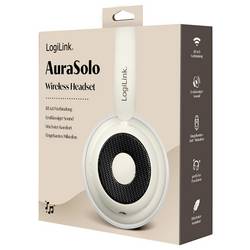 LogiLink BT0072S sluchátka uzavřená (Over Ear) Bluetooth® krémová