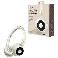 LogiLink BT0072S sluchátka uzavřená (Over Ear) Bluetooth® krémová