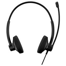 EPOS IMPACT 100 MS Headset otevřená (On Ear) kabelová stereo černá Potlačení hluku headset, Vypnutí zvuku mikrofonu, regulace hlasitosti, Tlačítko Microsoft