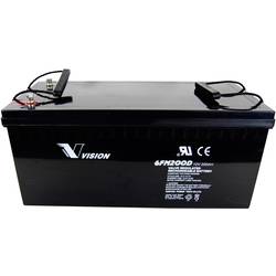 Vision Akkus 6FM200DX VIS6FM200DX olověný akumulátor 12 V 200 Ah olověný se skelným rounem (š x v x h) 522 x 240 x 238 mm šroubované M8 bezúdržbové, odolné