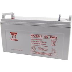 Yuasa NPL100-12 NP100-12 olověný akumulátor 12 V 100 Ah olověný se skelným rounem (š x v x h) 407 x 240 x 172 mm šroubované M10 bezúdržbové