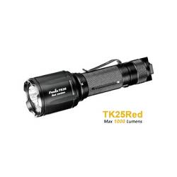Fenix Light TK25Red LED kapesní svítilna, Li-Ion akumulátory nebo provoz na baterie, 1000 lm, 156.5 g