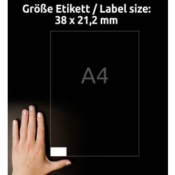 Avery-Zweckform 6121 univerzální etikety 38 x 21.2 mm papír bílá 1950 ks trvalé inkoustová tiskárna, laserová tiskárna, barevná laserová tiskárna, kopírka,