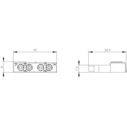 Siemens 3RV2901-1E blok pomocných spínačů 1 ks (š x v x h) 45 x 12 x 17 mm Piece