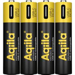 Aqiila AAA USB-C® akumulátor Li-Ion 600 mAh 1.5 V 4 ks