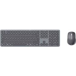 Hama Multi-Device-Tastatur-Maus-Set WKM-550, kabellos, Funk/BT, SW, QWERTZ DE bezdrátový sada klávesnice a myše německá, QWERTZ černá