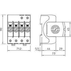 OBO Bettermann 5093526 V50-3+NPE-280 kombi kontrolér 50 kA 1 ks