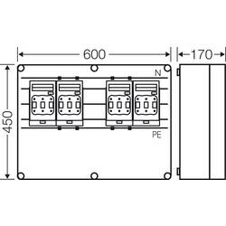 Hensel 20001324 držák NH pojistky velikost pojistky = 0 3pólový 125 A 800 V