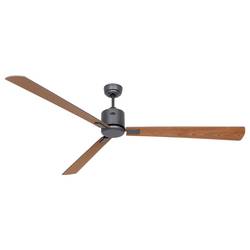 CasaFan ECO NEO III 180-4 BG-NB/KI WiFi Flügel Nussbaum/Kirsche stropní ventilátor 28 W (Ø x v) 180 cm x 360 mm čedičově šedá s dálkovým ovládáním, s