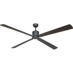 CasaFan ECO NEO III 180-4 BG-WN/SI WiFi Flügel Wenge/silber stropní ventilátor 28 W (Ø x v) 180 cm x 360 mm čedičově šedá s dálkovým ovládáním, s časovačem,