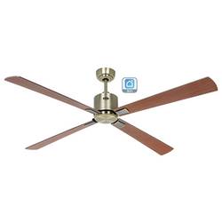 CasaFan ECO NEO III 152 MA-NB/KI WiFi Flügel Nussbaum/Kirsche stropní ventilátor 27 W (Ø x v) 152 cm x 360 mm starožitná mosaz s dálkovým ovládáním, s