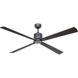 CasaFan ECO NEO III 152 BG-WN/SI WiFi Flügel Wenge/silber stropní ventilátor 27 W (Ø x v) 152 cm x 360 mm čedičově šedá s dálkovým ovládáním, s časovačem,