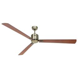 CasaFan ECO NEO III 180-4 MA-NB/KI WiFi Flügel Nussbaum/Kirsche stropní ventilátor 28 W (Ø x v) 180 cm x 360 mm starožitná mosaz s dálkovým ovládáním, s