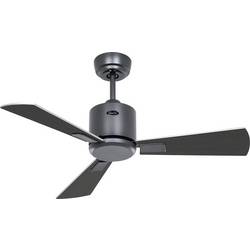 CasaFan ECO NEO III 92 BG-WN/SI WiFi Flügel Wenge/silber stropní ventilátor 12 W (Ø x v) 92 cm x 360 mm čedičově šedá s dálkovým ovládáním, s časovačem, vhodný